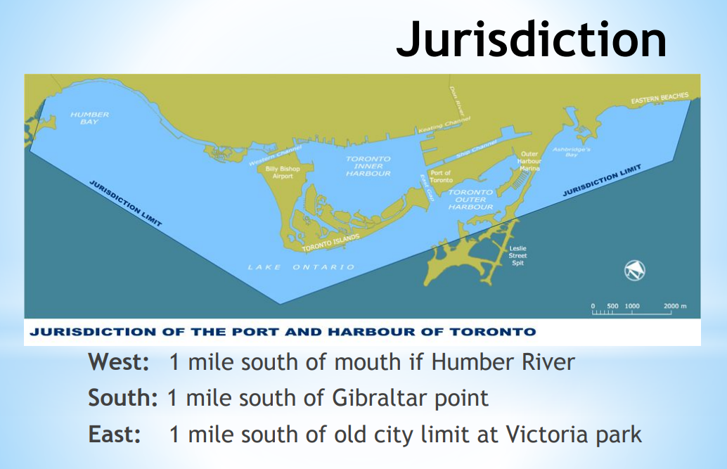 Map of Toronto Harbour boundaries